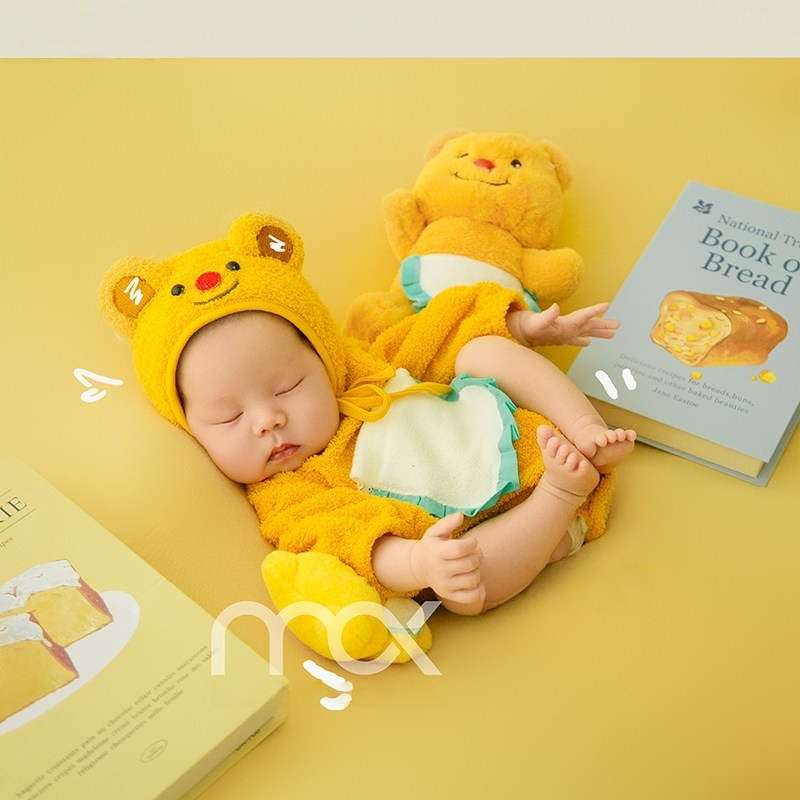Yellow Bear Theme Set - Newborn Photography Props - Image 4
